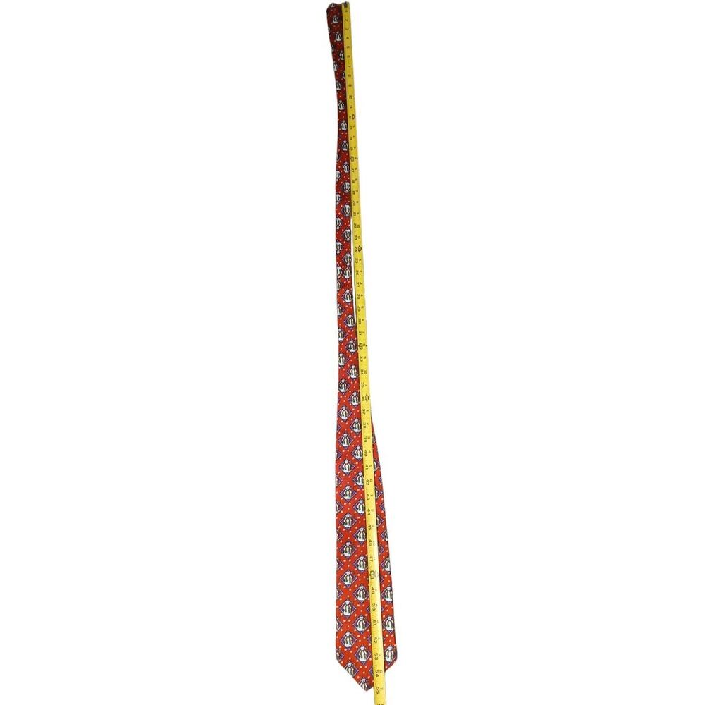 Holidays Snowman Christmas Men's Neck Tie 55" Red SILK Office Party HOLIDAY - Picture 5 of 7
